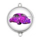Connecteur Cabochon Argent - voiture