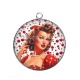 Pendentif Cabochon Argent - pin up