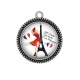 Pendentif Cabochon Argent - pin up