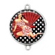 Connecteur Cabochon Argent - pin up