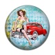 Cabochon Résine -  pin up