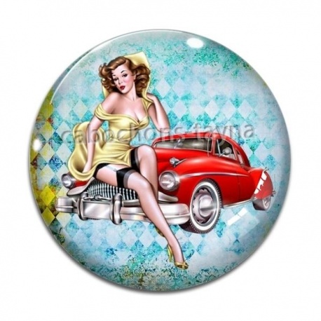 Cabochon Verre -  pin up