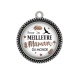 Pendentif Cabochon Argent - meilleure maman