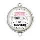 Connecteur Cabochon Argent - la plus merveilleuse des mamans