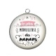 Pendentif Cabochon Argent - la plus merveilleuse des mamans