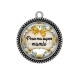 Pendentif Cabochon Argent - pour ma super mamie