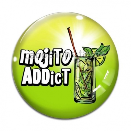 Cabochon Verre - mojito addict