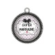 Pendentif Cabochon Argent - super marraine
