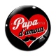 Cabochon Verre - papa d'amour