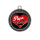 Pendentif Cabochon Argent - papa d'amour