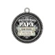 Pendentif Cabochon Argent - joyeux anniversaire papa