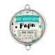 Connecteur Cabochon Argent - bon anniversaire papa