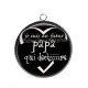 Pendentif Cabochon Argent - je suis un futur papa qui déchire