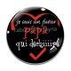 Cabochon Verre - je suis un futur papa qui déchire