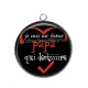 Pendentif Cabochon Argent - je suis un futur papa qui déchire