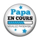 Cabochon Résine - papa en cours 