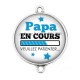 Connecteur Cabochon Argent - papa en cours 