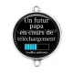 Connecteur Cabochon Argent - futur papa