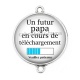 Connecteur Cabochon Argent - futur papa