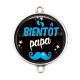 Connecteur Cabochon Argent - bientôt papa