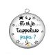Pendentif Cabochon Argent - et si je t'appelais papa
