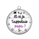 Pendentif Cabochon Argent - et si je t'appelais papa