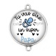 Connecteur Cabochon Argent - tu vas être un super papa