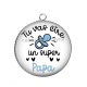 Pendentif Cabochon Argent - tu vas être un super papa