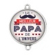 Connecteur Cabochon Argent - meilleur papa