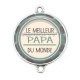 Connecteur Cabochon Argent - meilleur papa