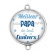 Connecteur Cabochon Argent - meilleur papa