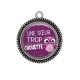 Pendentif Cabochon Argent - une soeur trop chouette