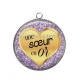 Pendentif Cabochon Argent - une soeur en or