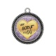 Pendentif Cabochon Argent - une soeur en or