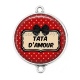 Connecteur Cabochon Argent - tata d'amour