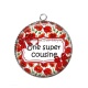 Pendentif Cabochon Argent - une super cousine