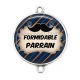 Connecteur Cabochon Argent - formidable parrain