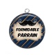 Pendentif Cabochon Argent - formidable parrain