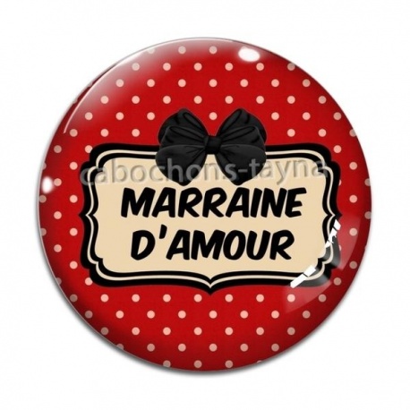 Cabochon Verre - marraine d'amour