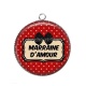 Pendentif Cabochon Argent - marraine d'amour