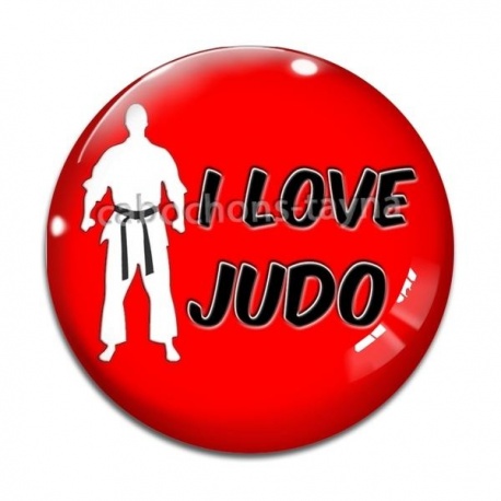 Cabochon Verre - I love judo
