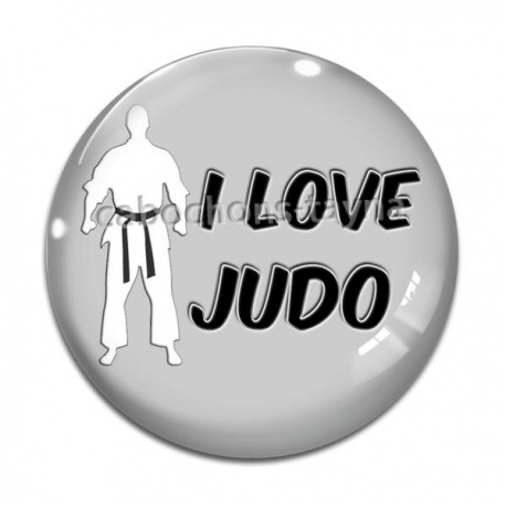 Cabochon Verre - i love judo