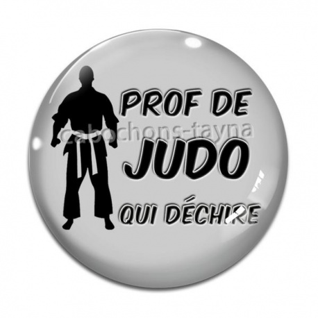Cabochon Verre - prof de judo qui déchire