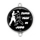 Connecteur Cabochon Argent - super prof de judo