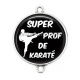Connecteur Cabochon Argent - super prof de karaté