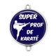 Connecteur Cabochon Argent - super prof de karaté