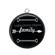 Pendentif Cabochon Argent - family