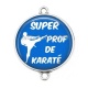 Connecteur Cabochon Argent - super prof de karaté