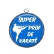 Pendentif Cabochon Argent - super prof de karaté