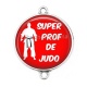 Connecteur Cabochon Argent - super prof de judo